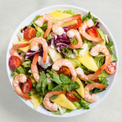 Salat med rejer
