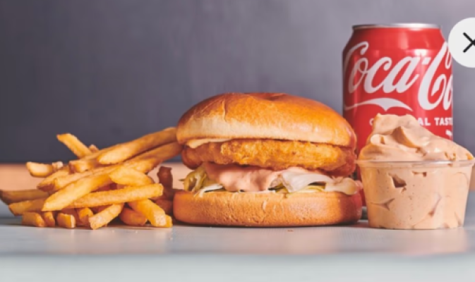 Kyllingeburger menu