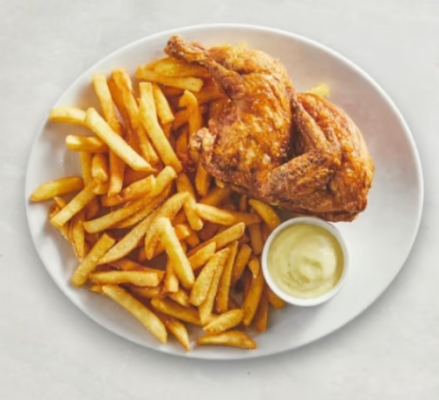 Halv grill kylling menu